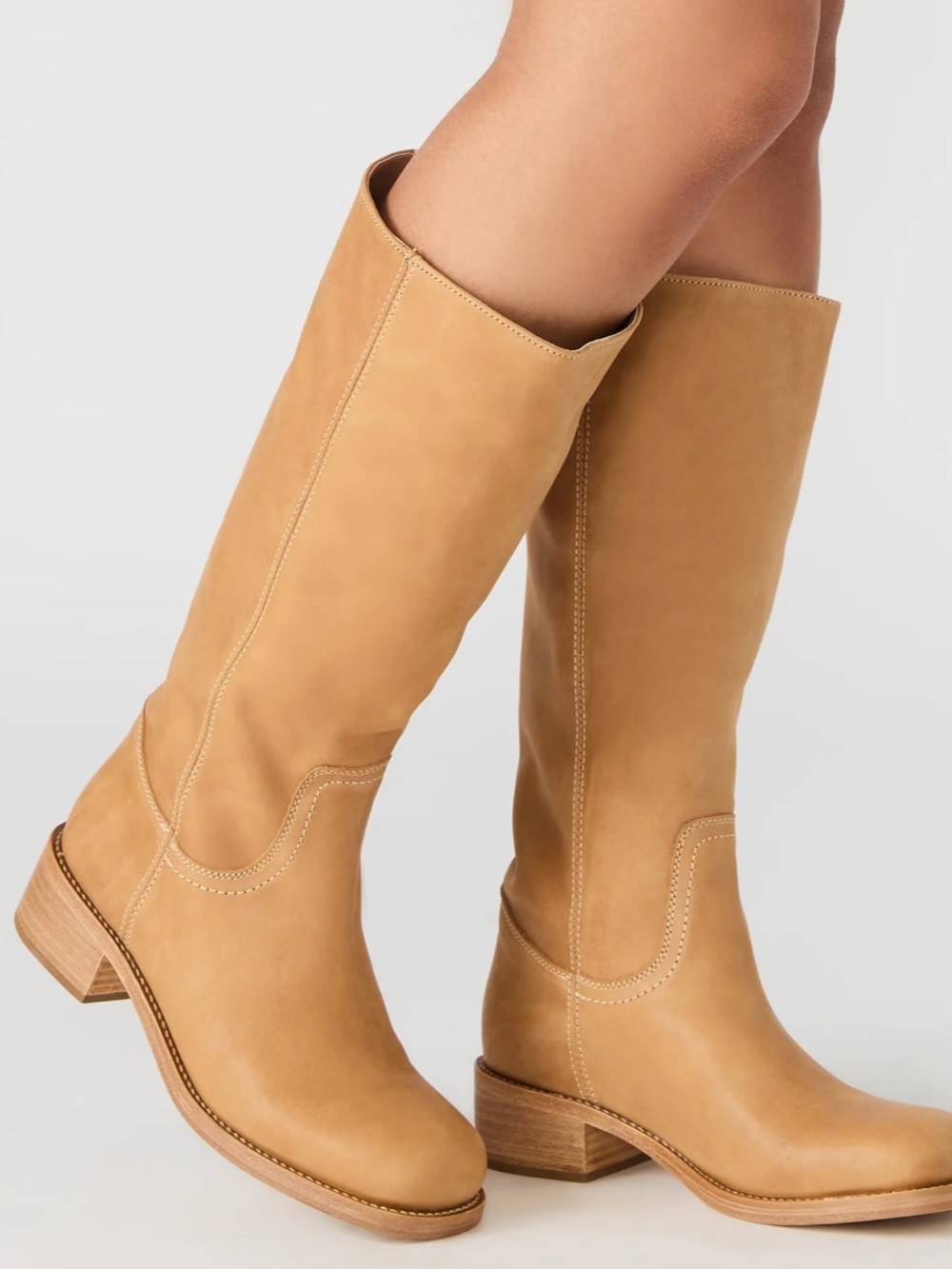 STEVE MADEN “RIGGS” BANANA LEATHER BOOTS TAN SZ 7.5